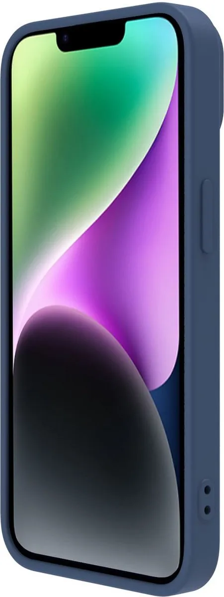 Nillkin CamShield Silky Silicone Hoesje iPhone 14 Plus - Blauw - afbeelding 4 van 6