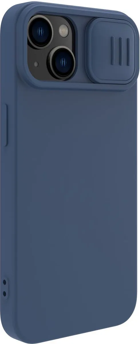 Nillkin CamShield Silky Silicone Hoesje iPhone 14 Plus - Blauw - afbeelding 5 van 6