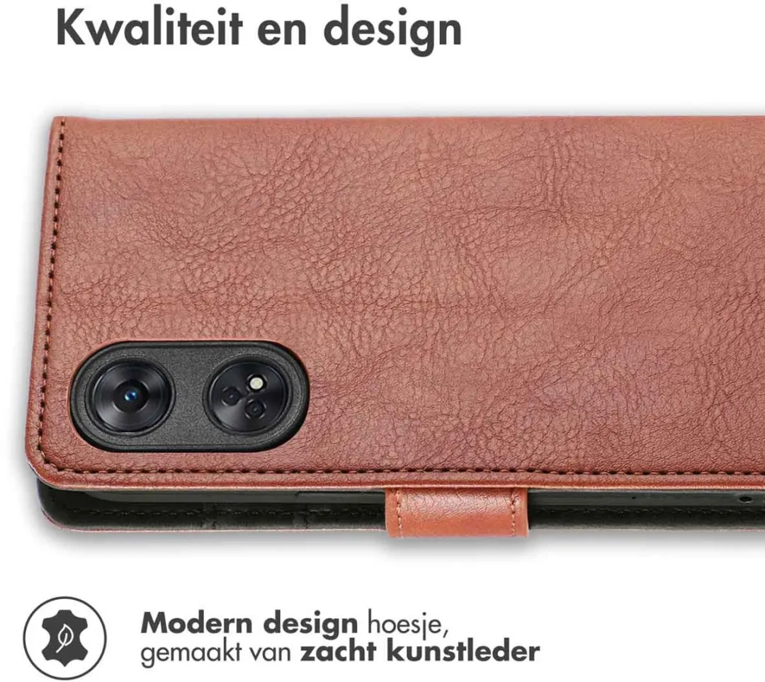 Imoshion Hoesje Oppo Reno 8T 4G - 3 Pasjes - Bruin