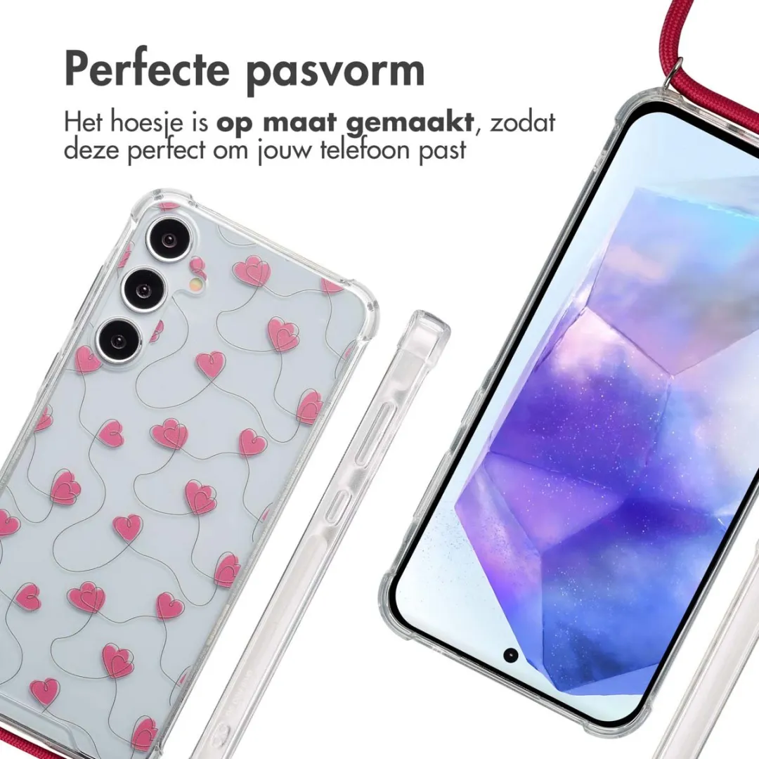Imoshion Hoesje Samsung Galaxy A55 - Dusty Rose Connected Hearts
