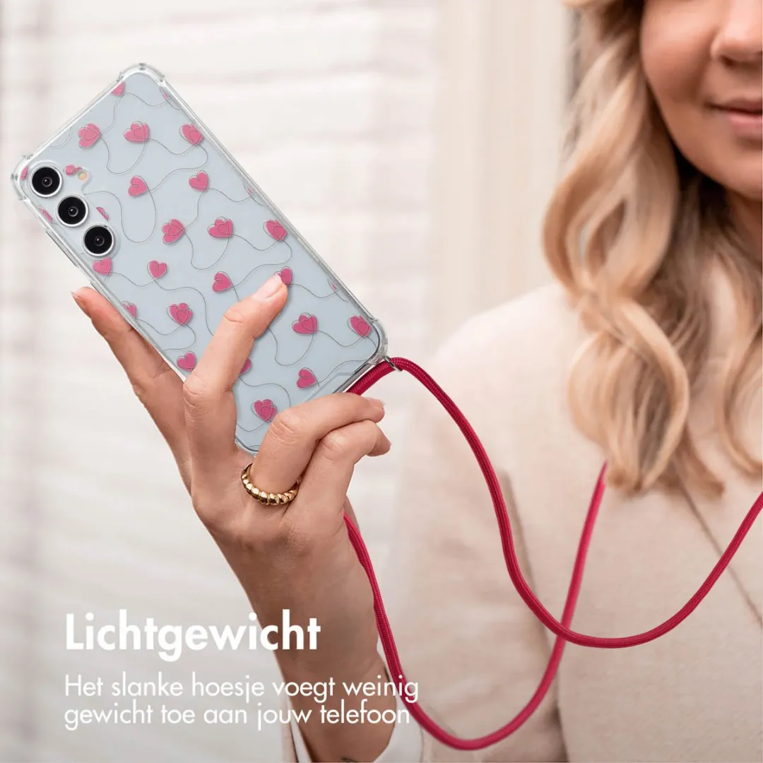Imoshion Hoesje Samsung Galaxy A55 - Dusty Rose Connected Hearts