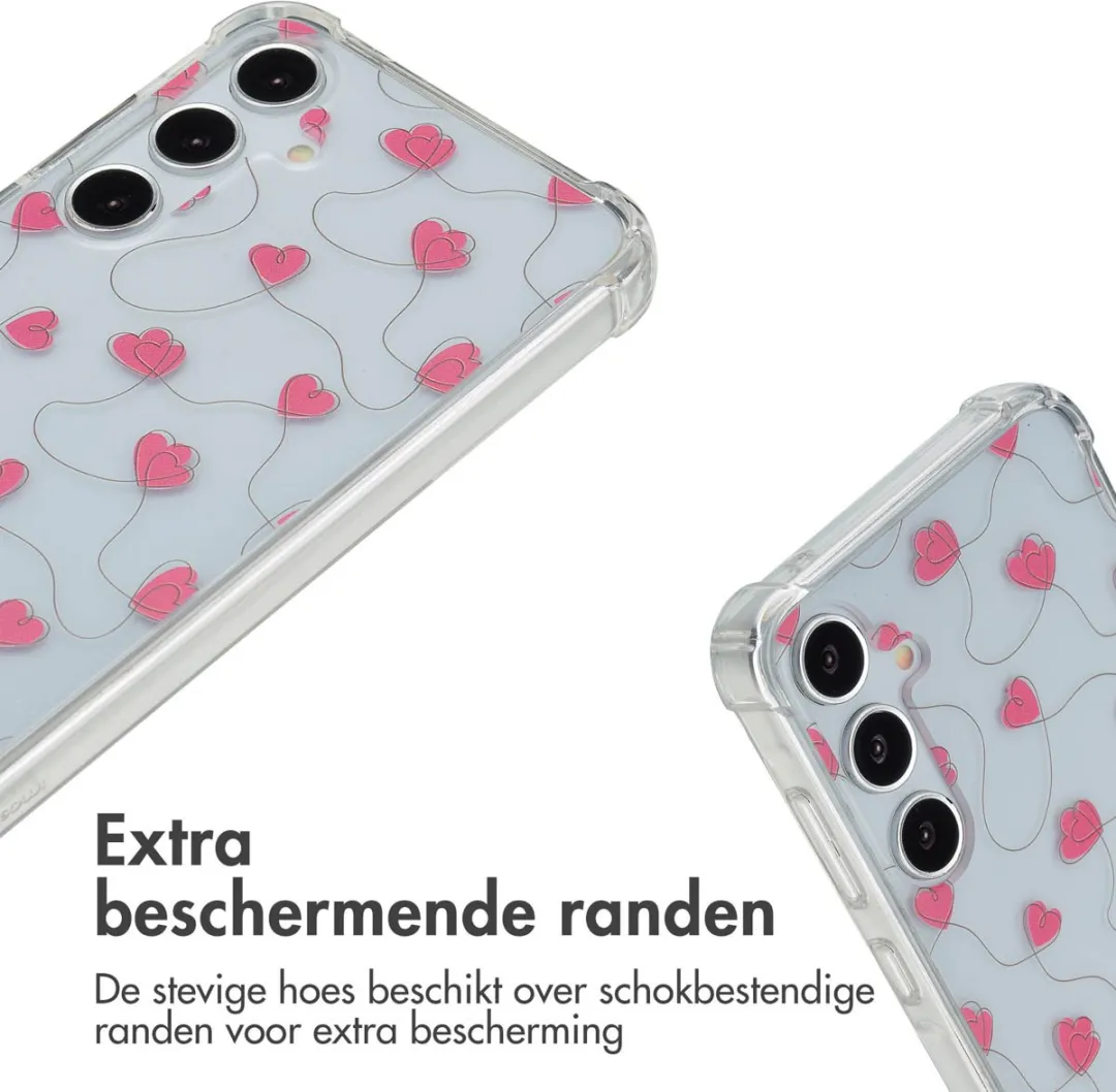 Imoshion Hoesje Samsung Galaxy A55 - Dusty Rose Connected Hearts