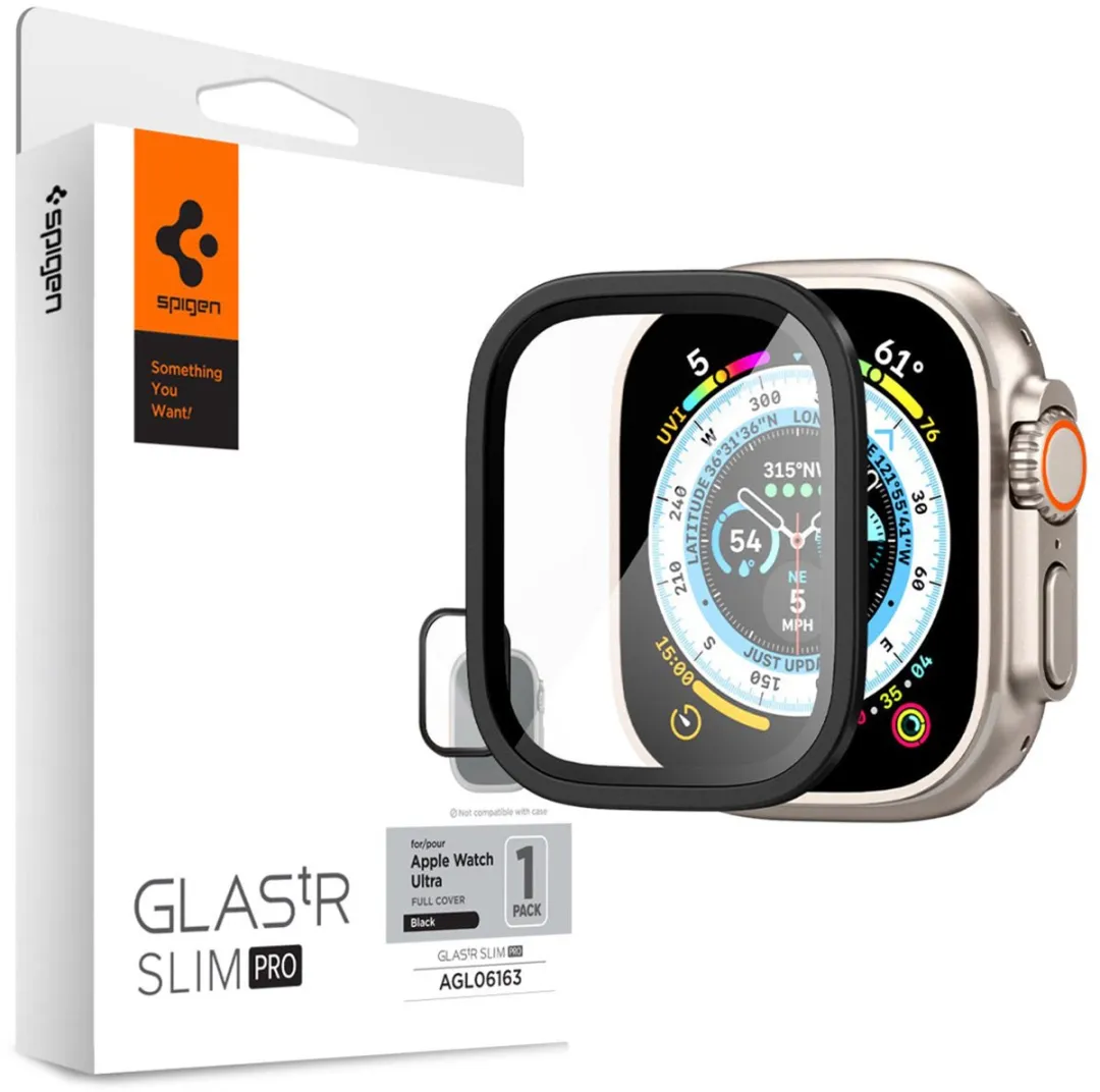 Spigen Glas.tR Slim Pro AGL06163 Schermbeschermer - Apple Watch Ultra 49mm - Zwart