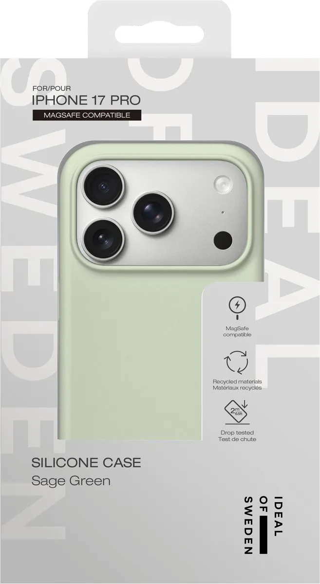 iDeal of Sweden Silicone Hoesje iPhone 17 Pro - Sage Green - MagSafe