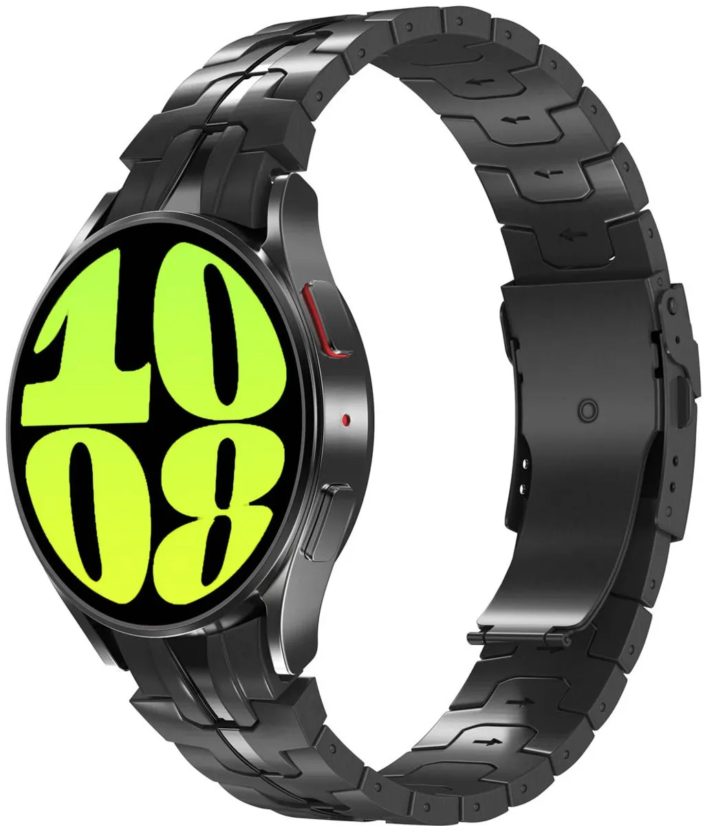 Accezz Steel Band voor Samsung Galaxy Watch 20mm - Zwart