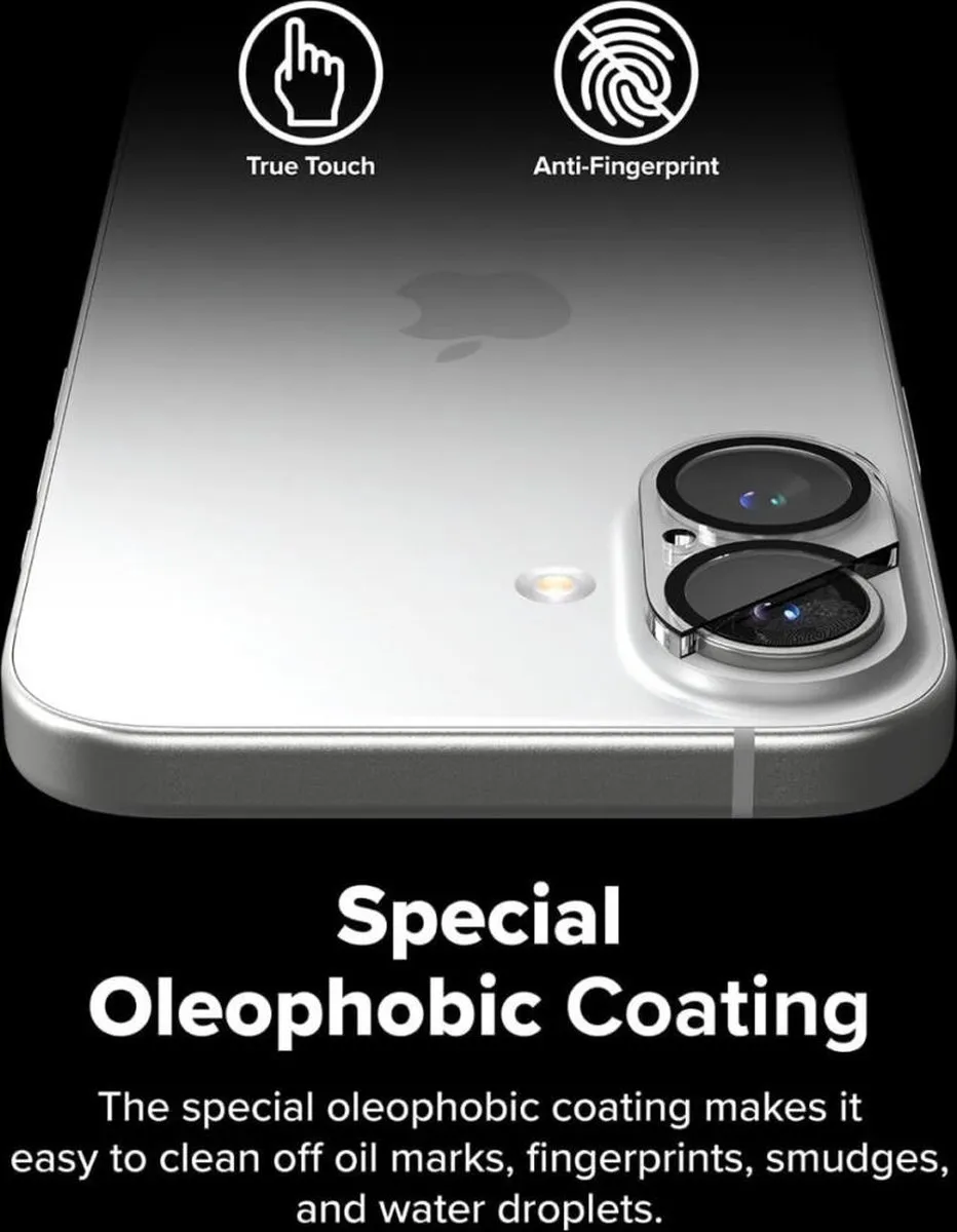 Ringke Full Cover Glass Camera Protector iPhone 16/16 Plus - 2 Stuks