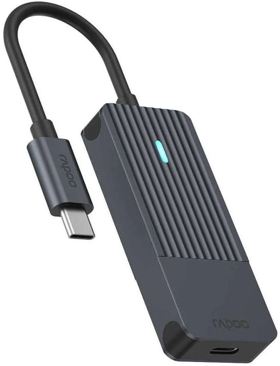 Rapoo UCH-4002 USB-C Hub - 4 Poorten - Donker Grijs - afbeelding 6 van 6