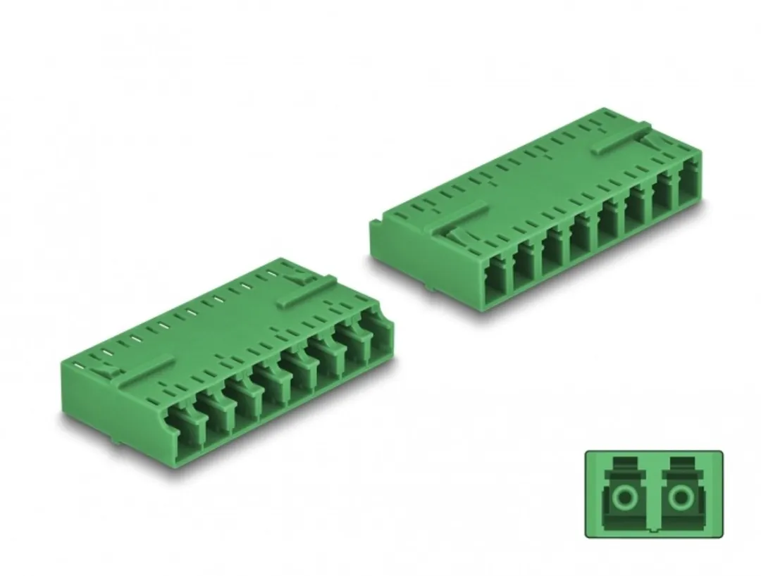 Delock LC Octuplex Koppler Groen
