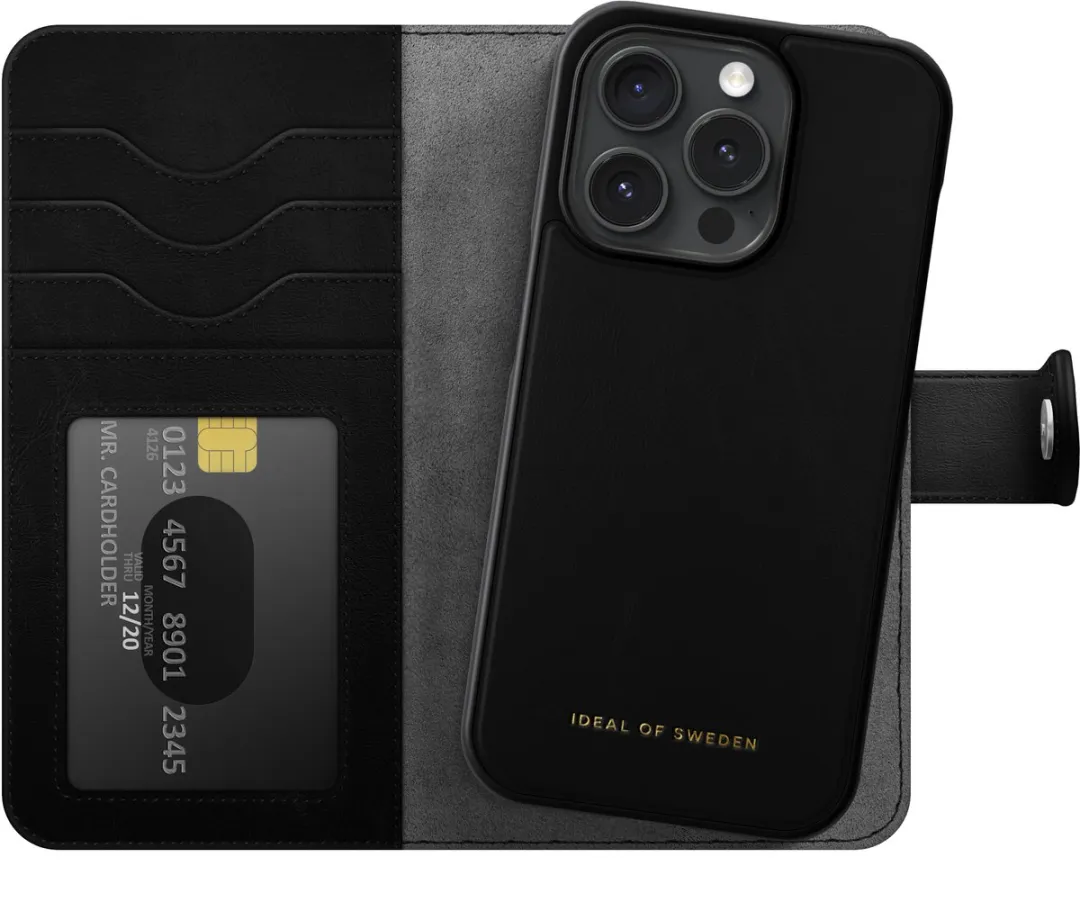 iDeal of Sweden Magnet Wallet+ MagSafe iPhone 15 Pro - 12 Pasjes - Zwart - afbeelding 5 van 6