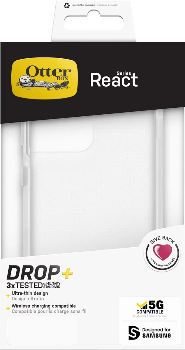 OtterBox React 77-81221 Hoes Samsung Galaxy S21 Ultra - Transparant