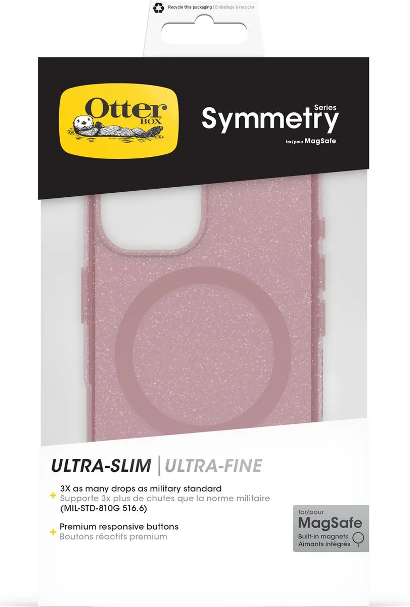 OtterBox Symmetry Clear Mag iPhone 16 Hoesje - Roze - 77-96384