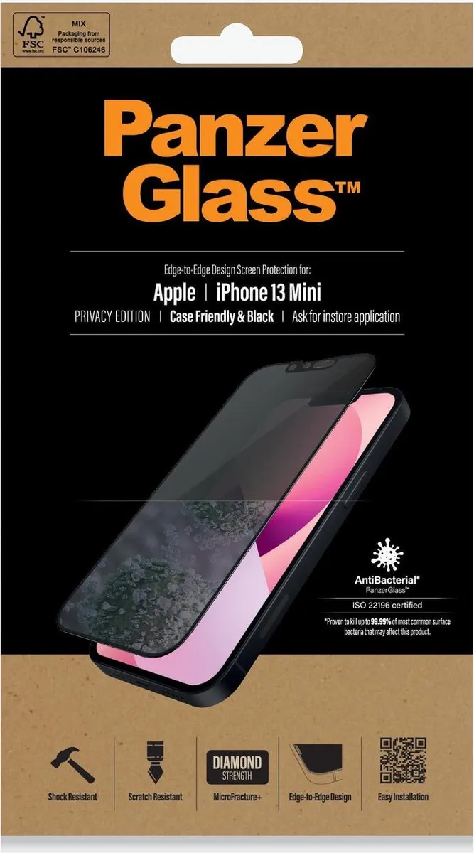 PanzerGlass iPhone 13 Mini Privacy Glas