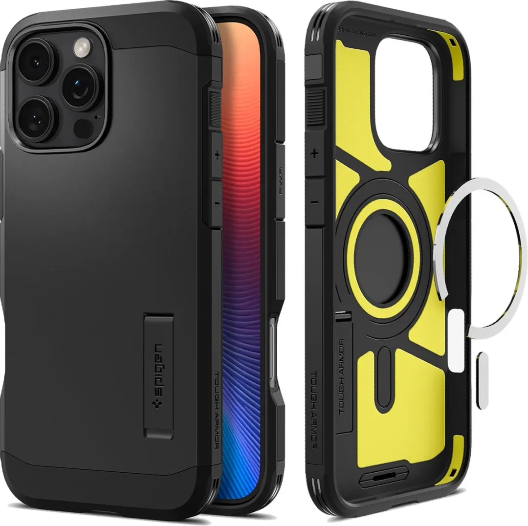 Spigen Tough Armor MagFit ACS08013 Hoesje - iPhone 16 Pro Max - Zwart