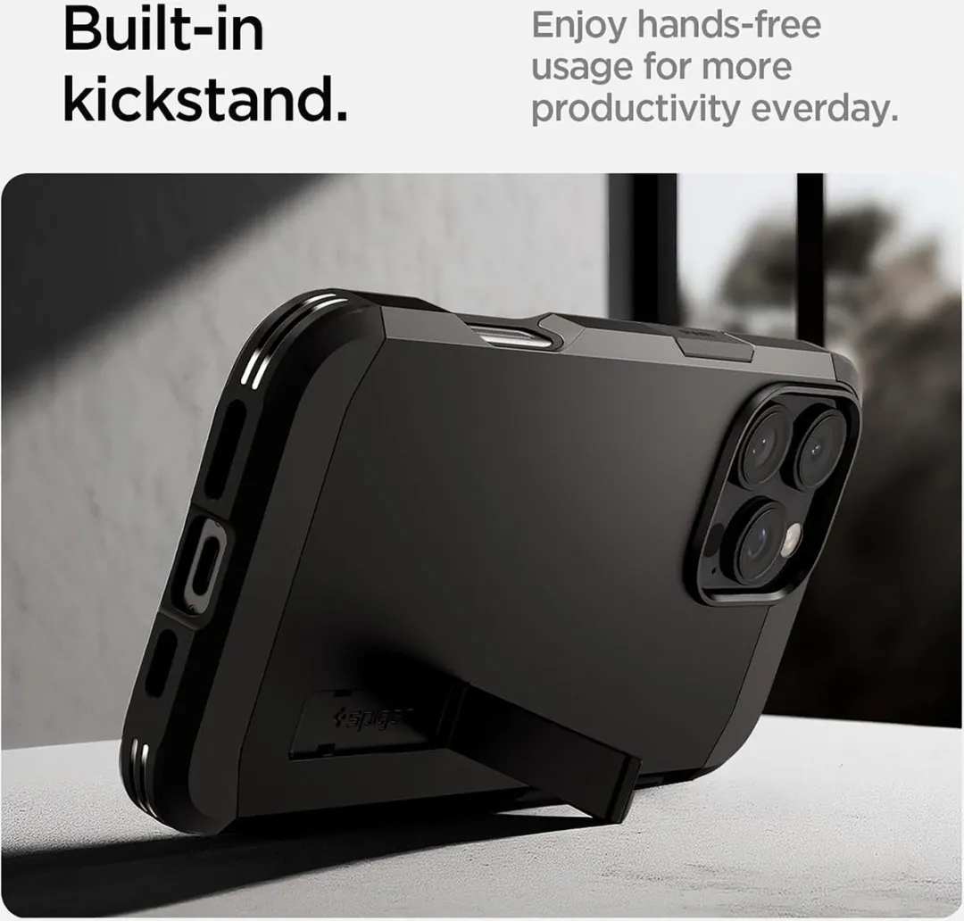 Spigen Tough Armor MagFit ACS08013 Hoesje - iPhone 16 Pro Max - Zwart