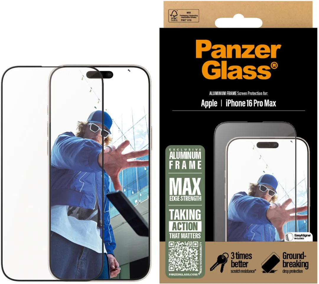 PanzerGlass Ultra-Wide Fit iPhone 16 Plus Schermbeschermer