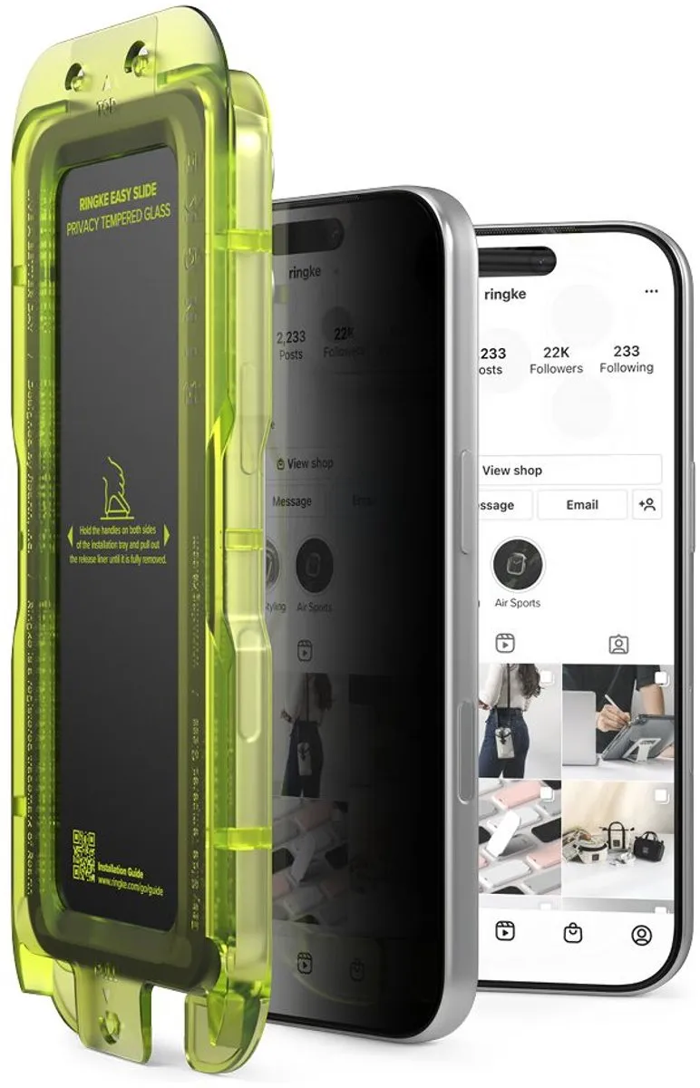 Ringke Easy Slide Privacyglas iPhone 17 Pro - 2 Stuks