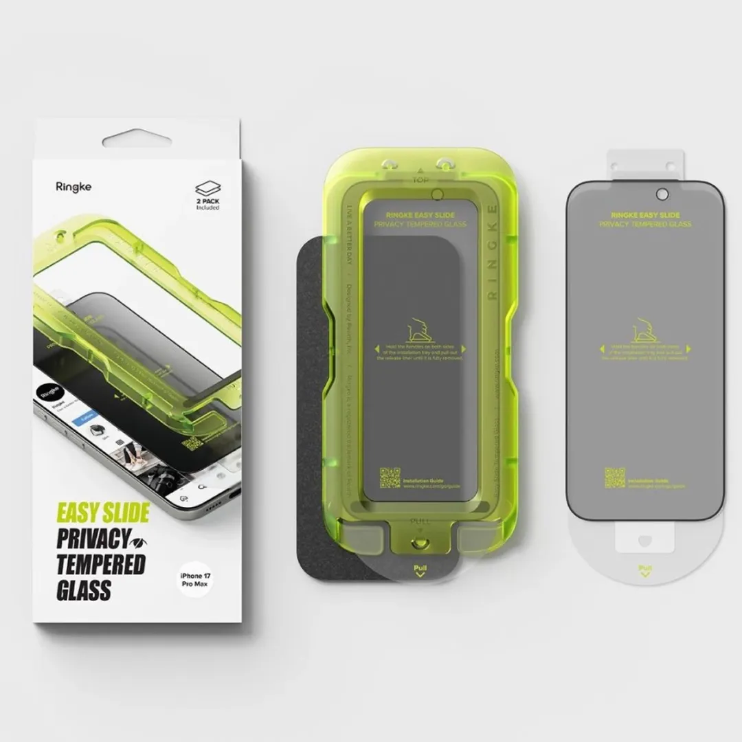 Ringke Easy Slide Privacyglas iPhone 17 Pro - 2 Stuks