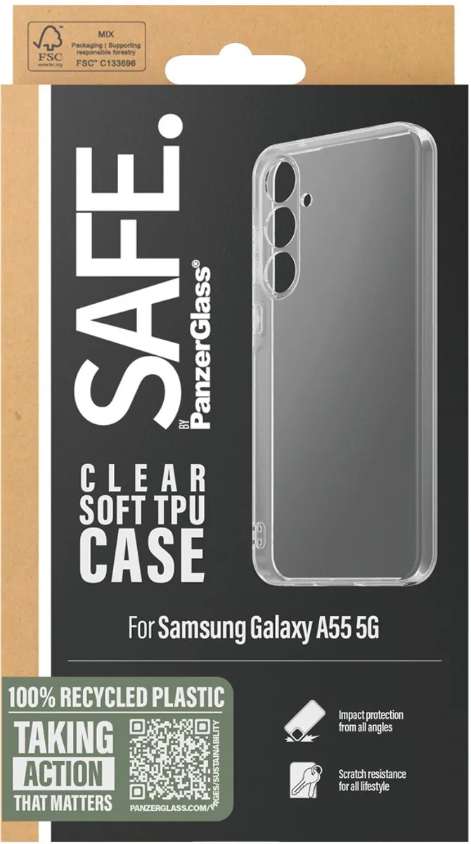 PanzerGlass Hoesje Samsung Galaxy A55 5G - Transparant - 5711724956911 - afbeelding 6 van 6
