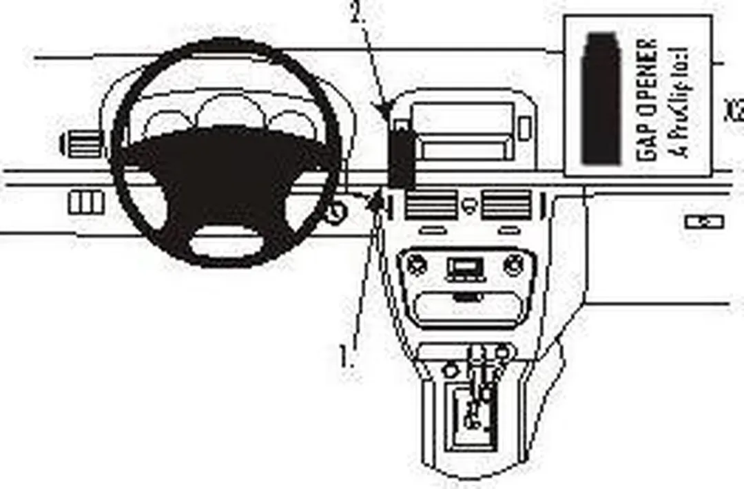 Brodit ProClip Houder Hyundai Sonata 2005-2008 853601 - Zwart