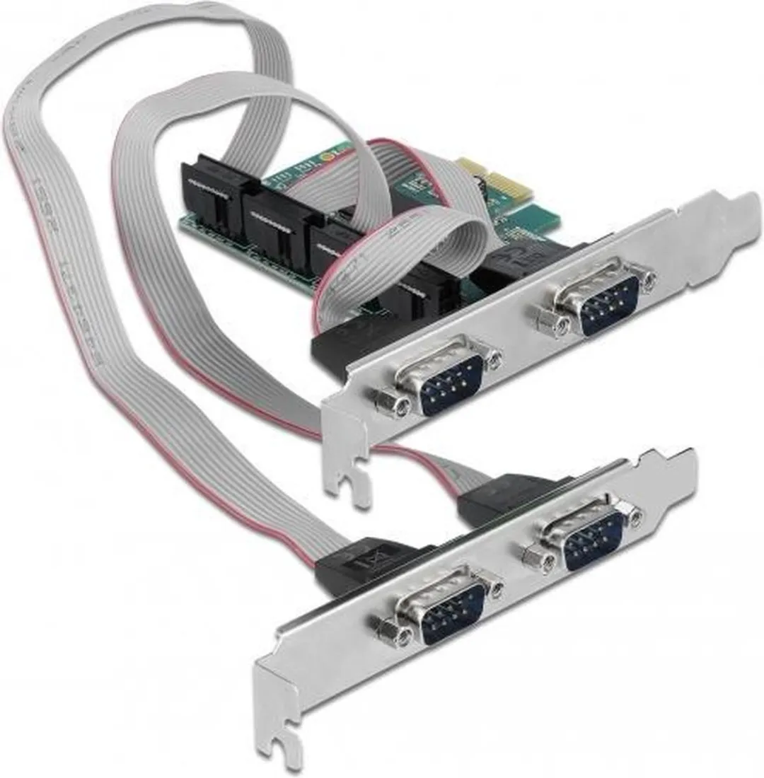 Delock PCIe Kaart 4x RS-232 - Groen - afbeelding 6 van 6