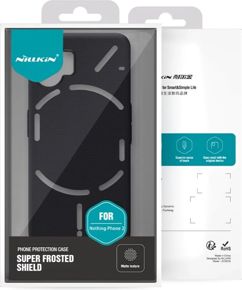 Nillkin Super Frosted Shield Hoesje Nothing Phone (2) - Blauw