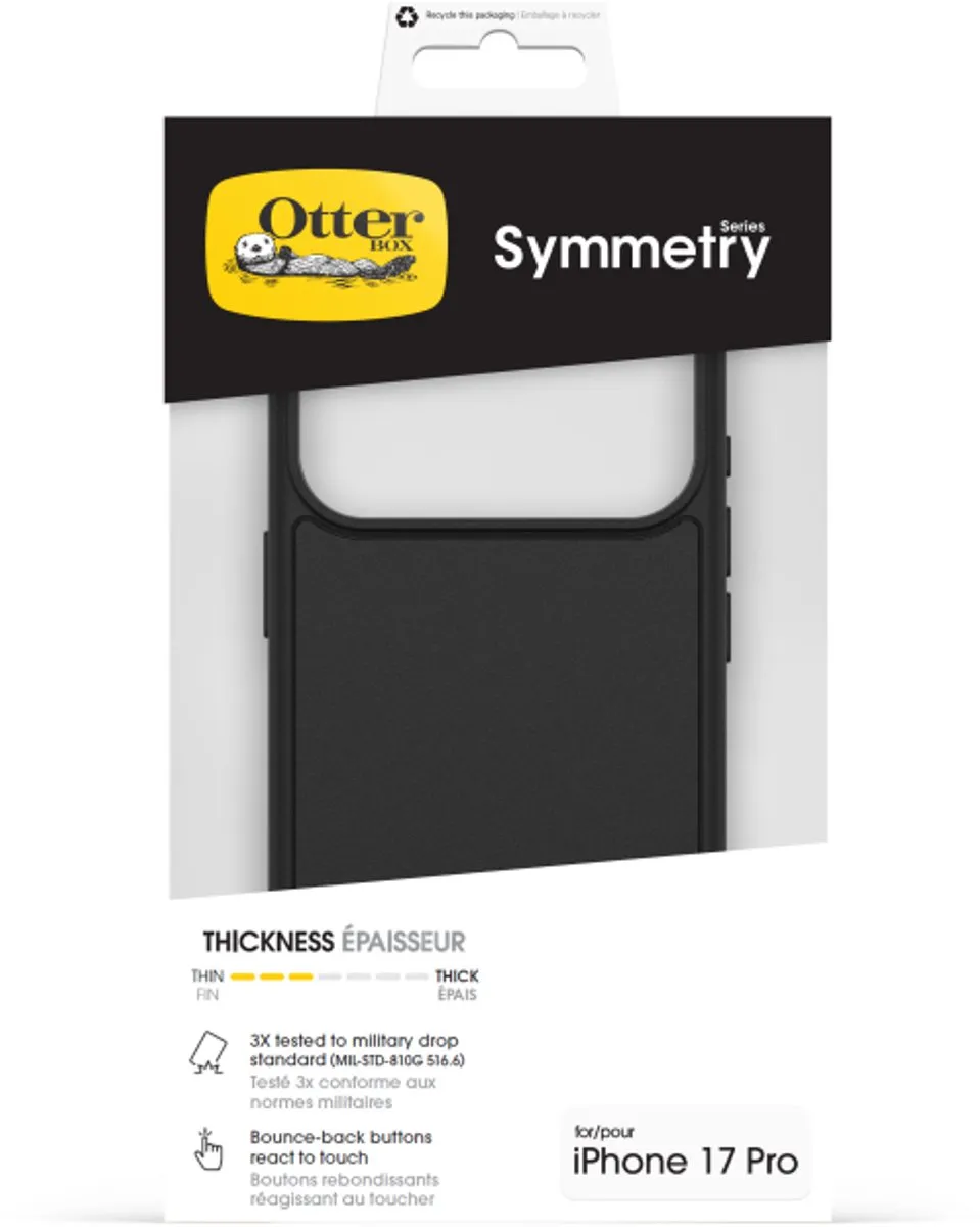 OtterBox Symmetry Clear MagSafe iPhone 17 Pro - Zwart/Transparant