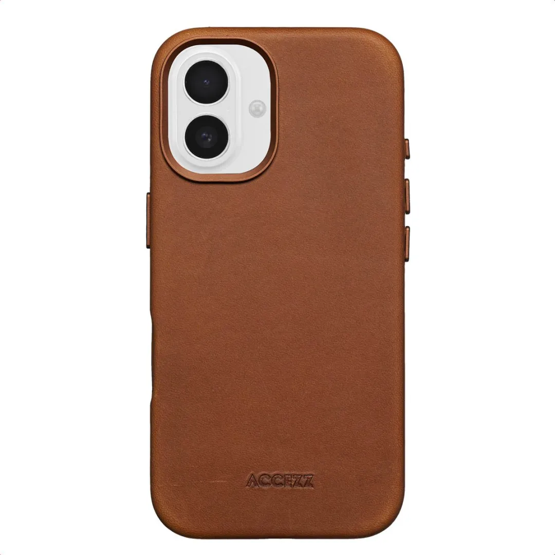 Accezz Hoesje iPhone 16 Vintage Leather Cognac