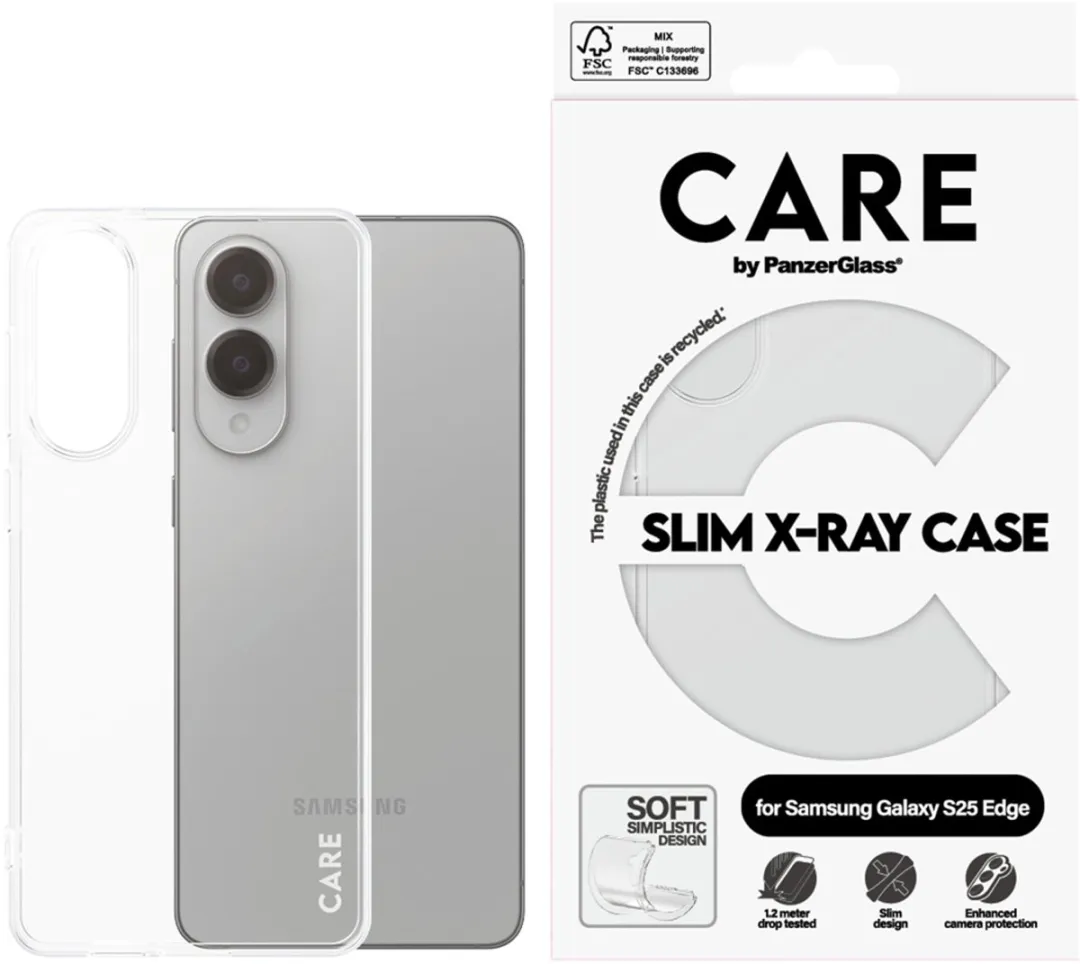 PanzerGlass Care Mode Röntgenhoesje Samsung Galaxy S25 - Zwart