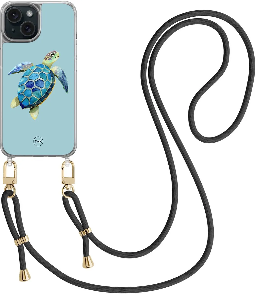 Casevibes Telefoonhoesje iPhone 15 Schildpad Blauw CV/A/i15/C/018