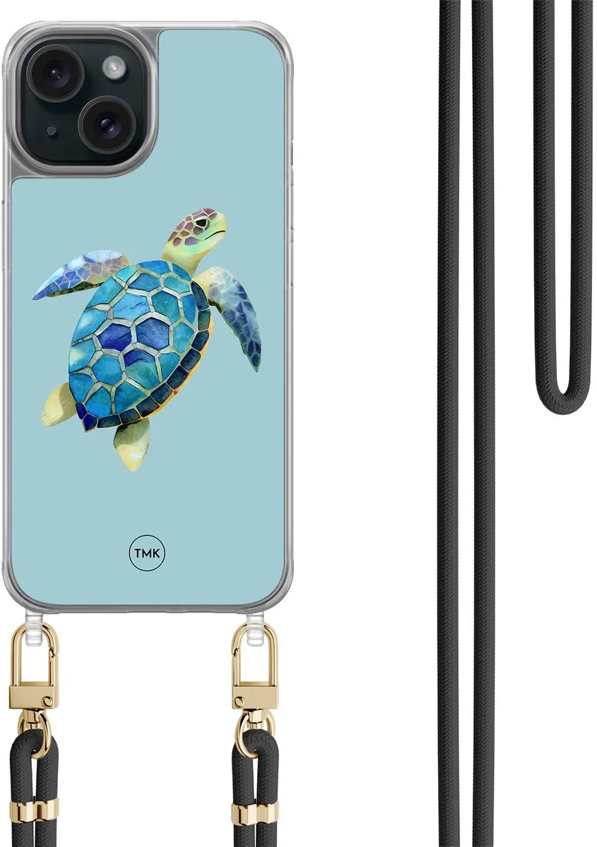 Casevibes Telefoonhoesje iPhone 15 Schildpad Blauw CV/A/i15/C/018