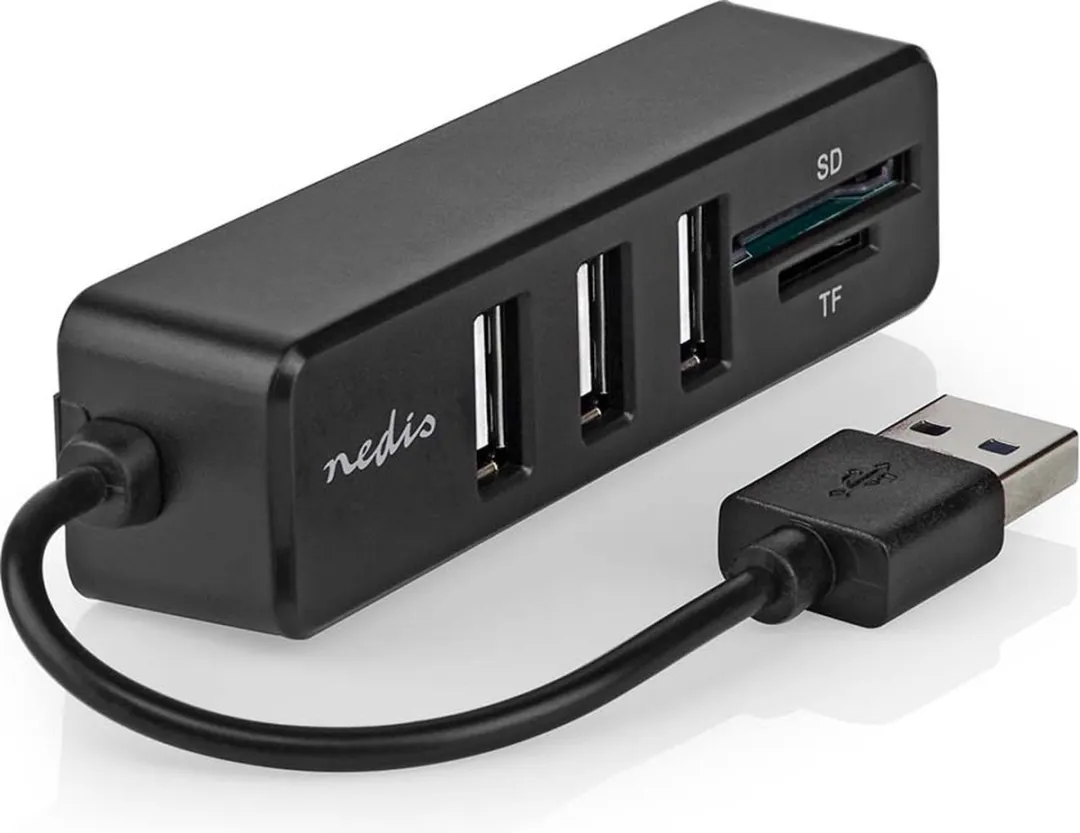 Nedis CCGB60250BK01 USB-Hub 5-Poorts - USB 2.0 - Zwart