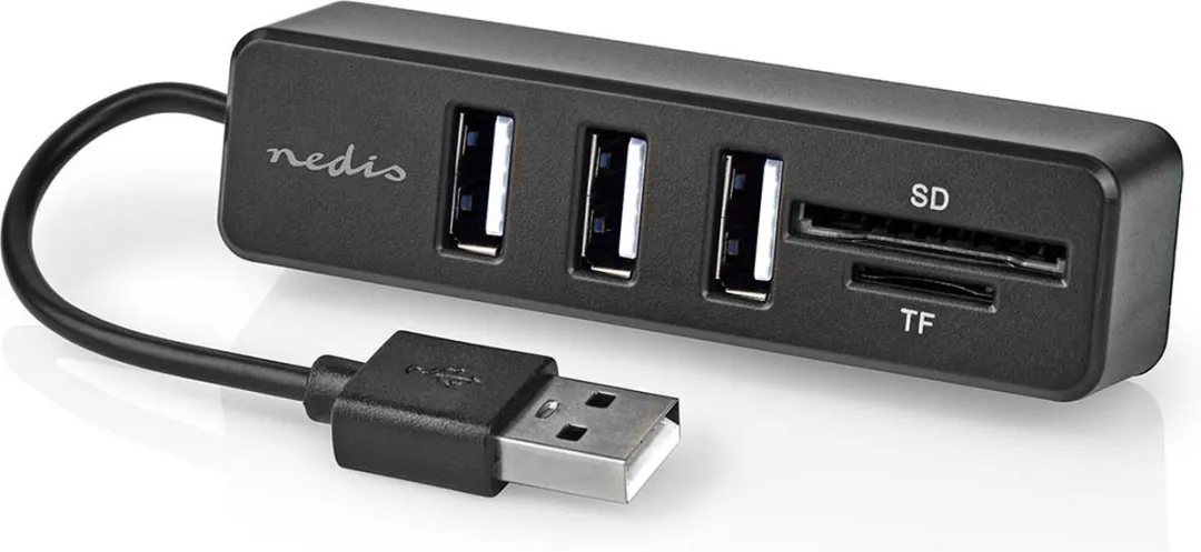 Nedis CCGB60250BK01 USB-Hub 5-Poorts - USB 2.0 - Zwart