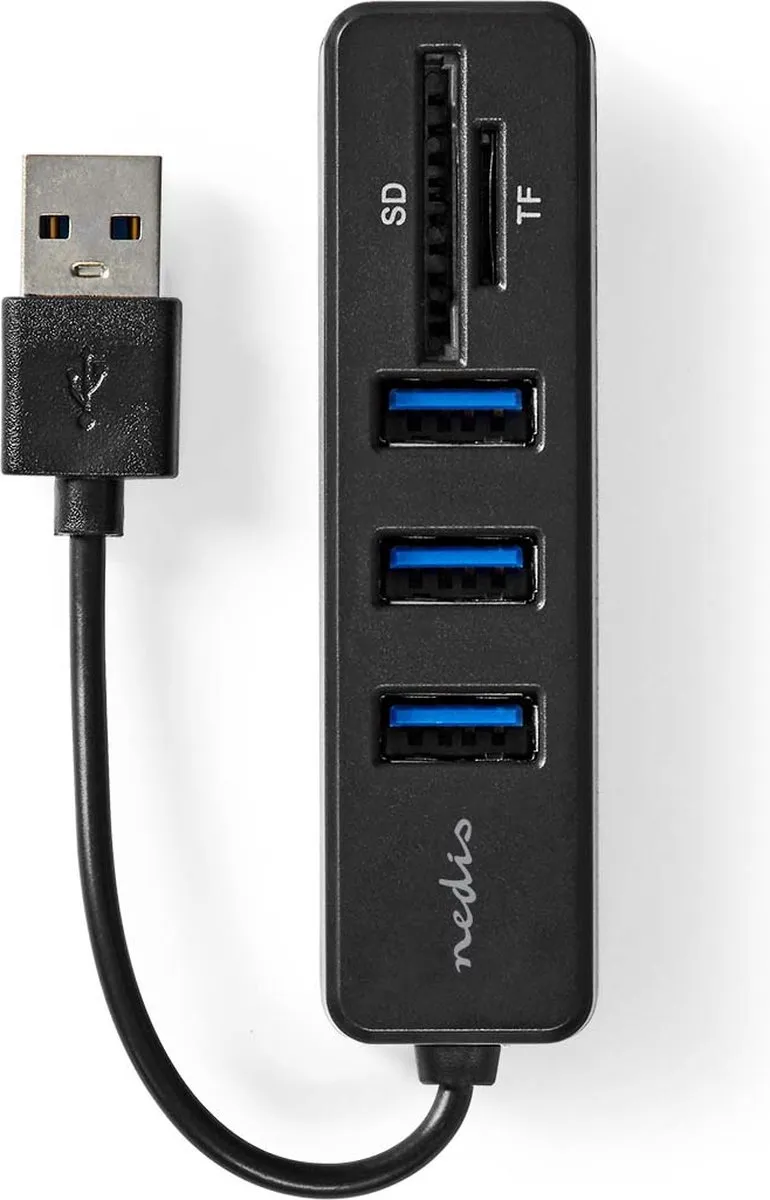Nedis CCGB60250BK01 USB-Hub 5-Poorts - USB 2.0 - Zwart
