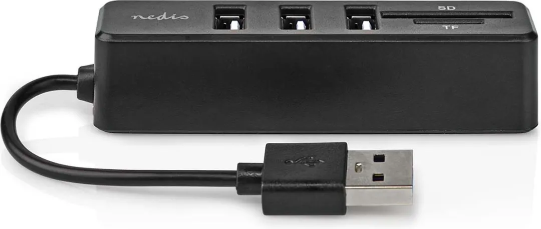 Nedis CCGB60250BK01 USB-Hub 5-Poorts - USB 2.0 - Zwart
