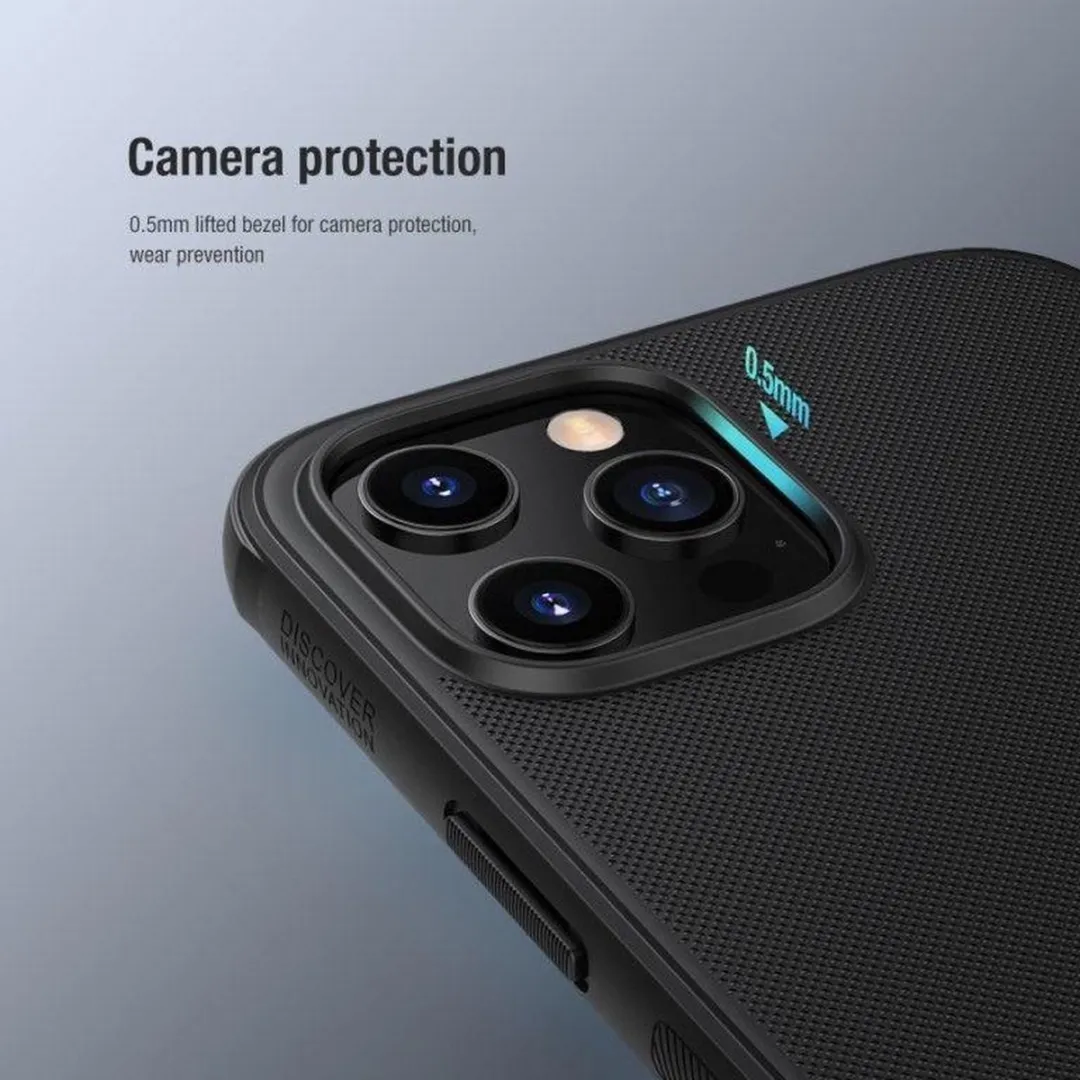 Nillkin Super Frosted Shield iPhone 12 Pro Max Hoesje - Zwart - afbeelding 6 van 6