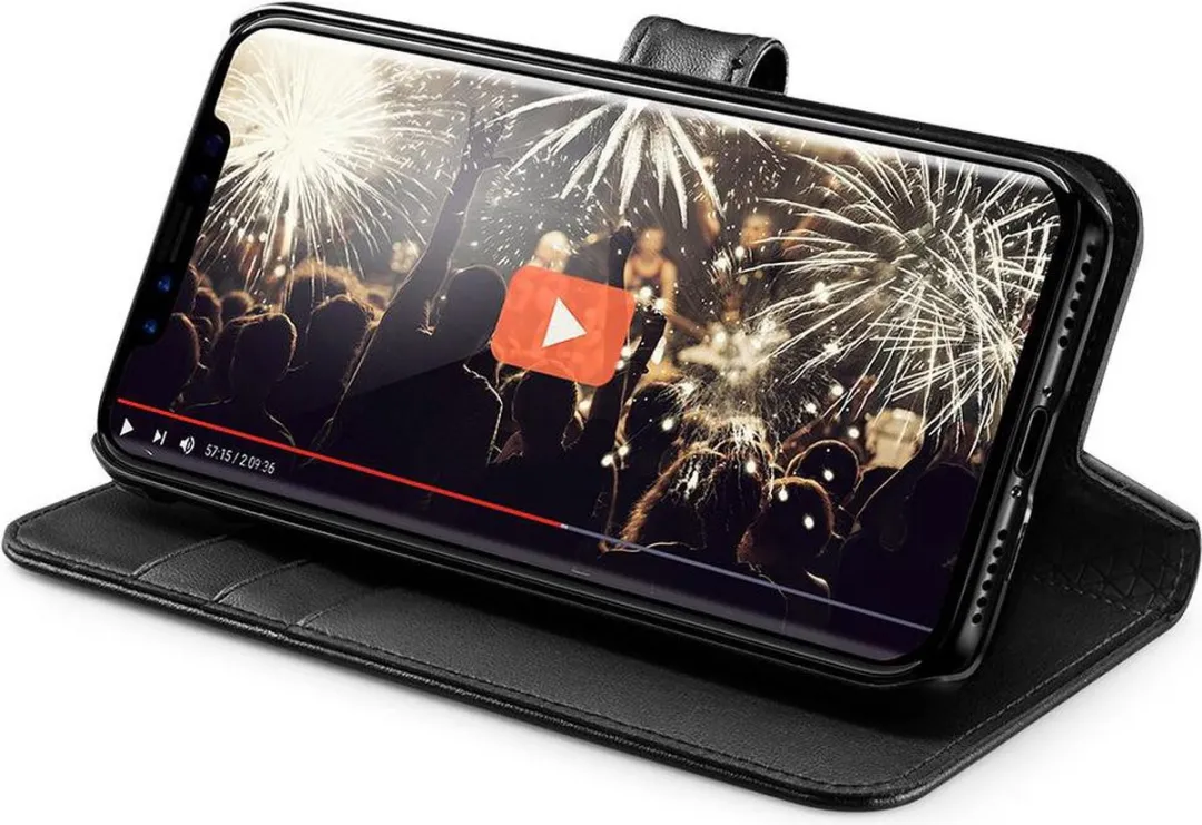 Spigen Wallet S Flip Hoesje iPhone X - 3 Pasjes - Zwart - afbeelding 6 van 6
