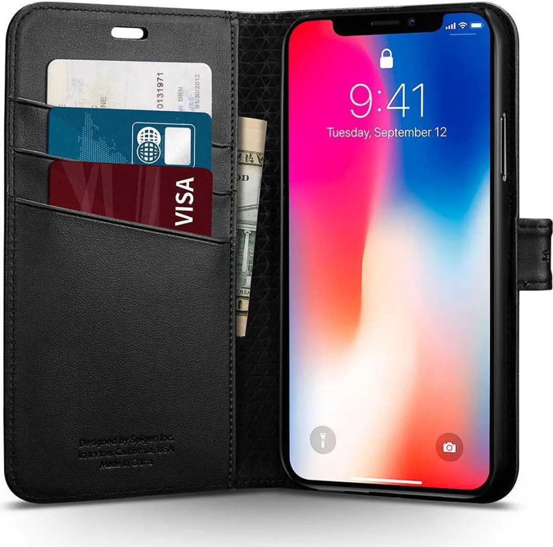 Spigen Wallet S Flip Hoesje iPhone X