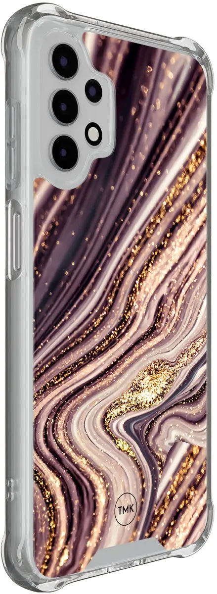 Casevibes Galaxy A13 4G Shockproof Hoesje S/A134G/S/026 - Roze/Goud