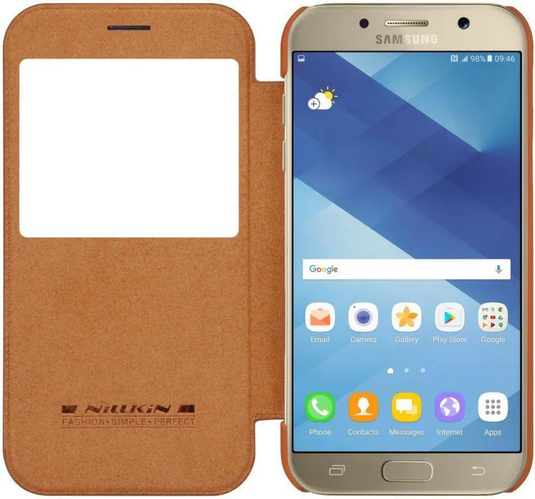 Nillkin Qin Window View Hoesje Samsung Galaxy A5 (2017) - Bruin