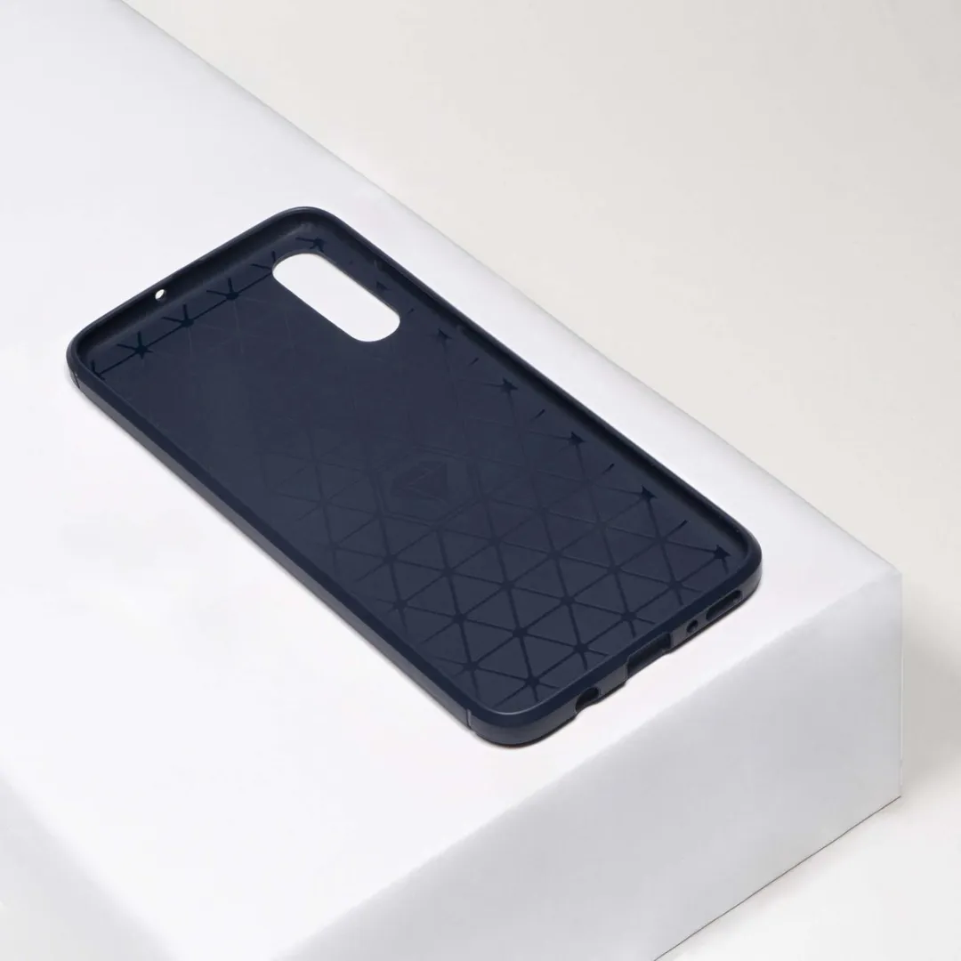 BMAX Carbon Soft Case Samsung Galaxy A70 - Blauw - BMAX564568549