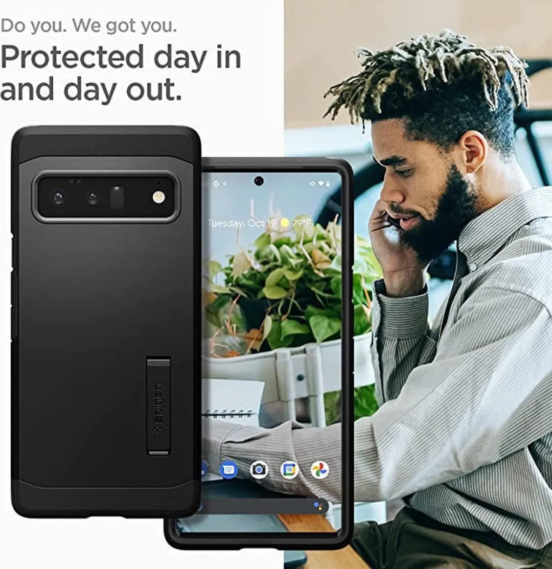 Spigen Tough Armor ACS03461 Hoesje - Google Pixel 6 Pro - Zwart
