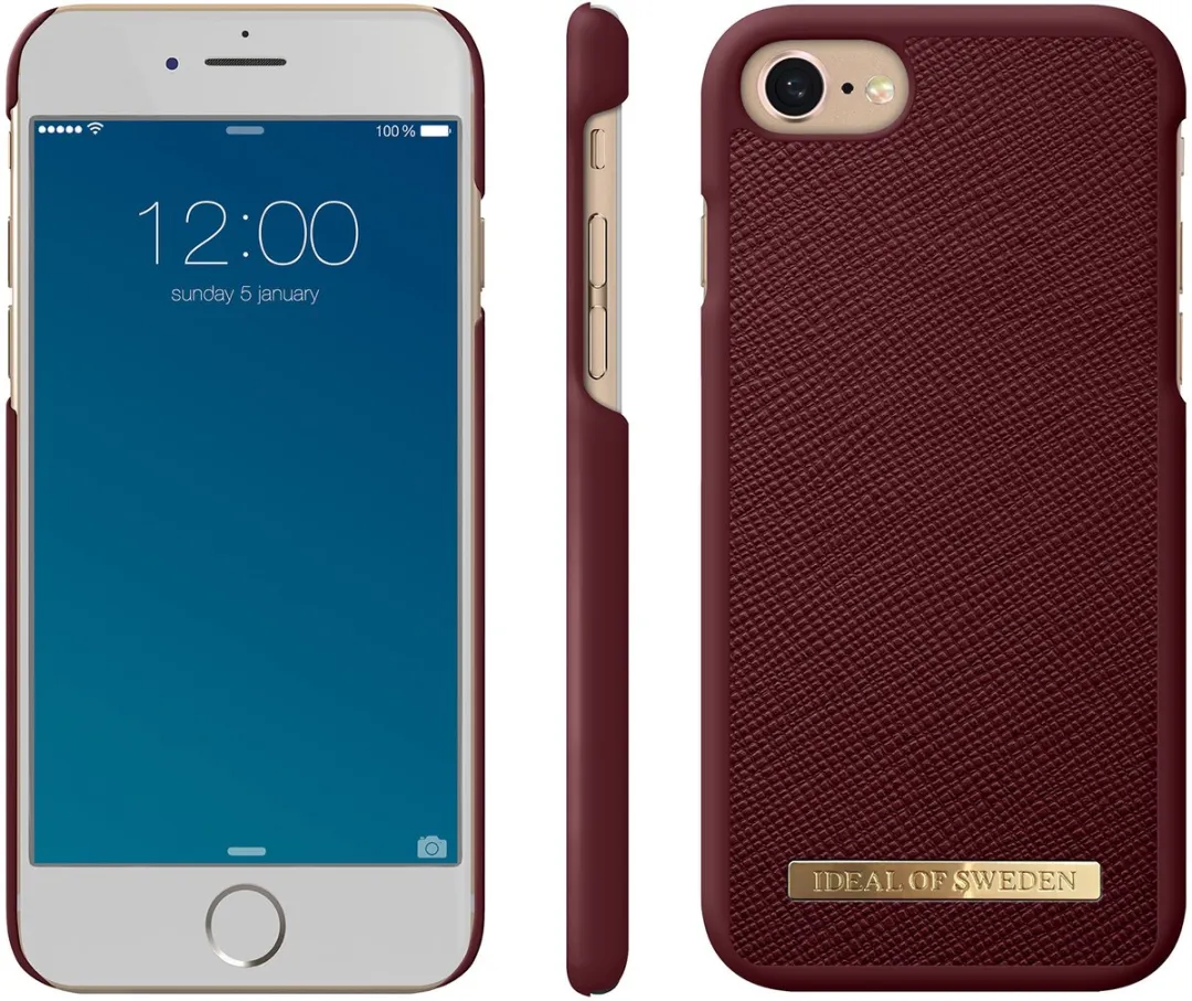iDeal of Sweden Saffiano iPhone Hoesje - Rood - afbeelding 2 van 3