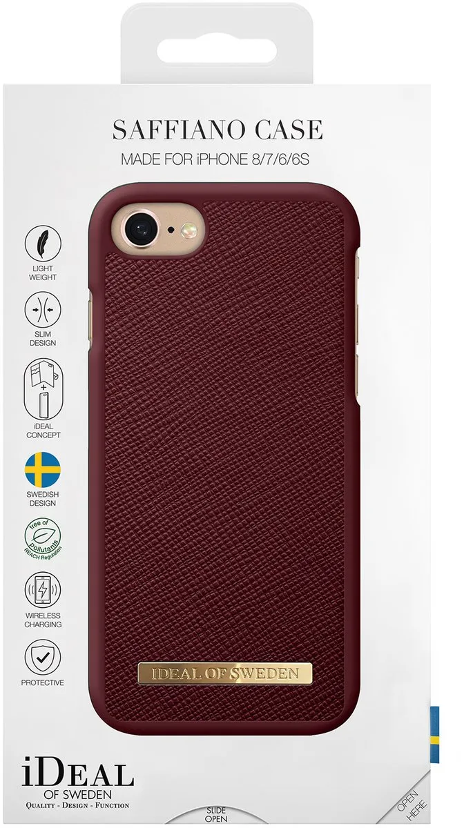 iDeal of Sweden Saffiano iPhone Hoesje - Rood - afbeelding 3 van 3