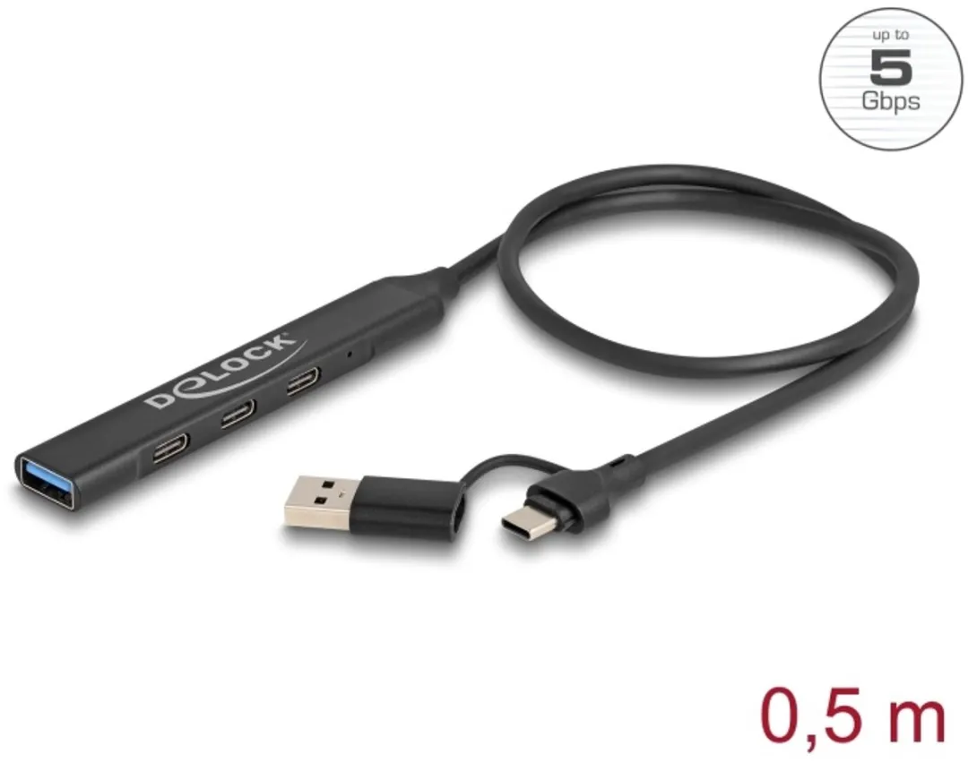 Delock 64272 USB 3.2 Gen 1 Type-C Hub 5Gbit/s