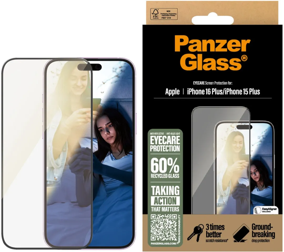 PanzerGlass EyeCare Screen Protector iPhone 16 Plus