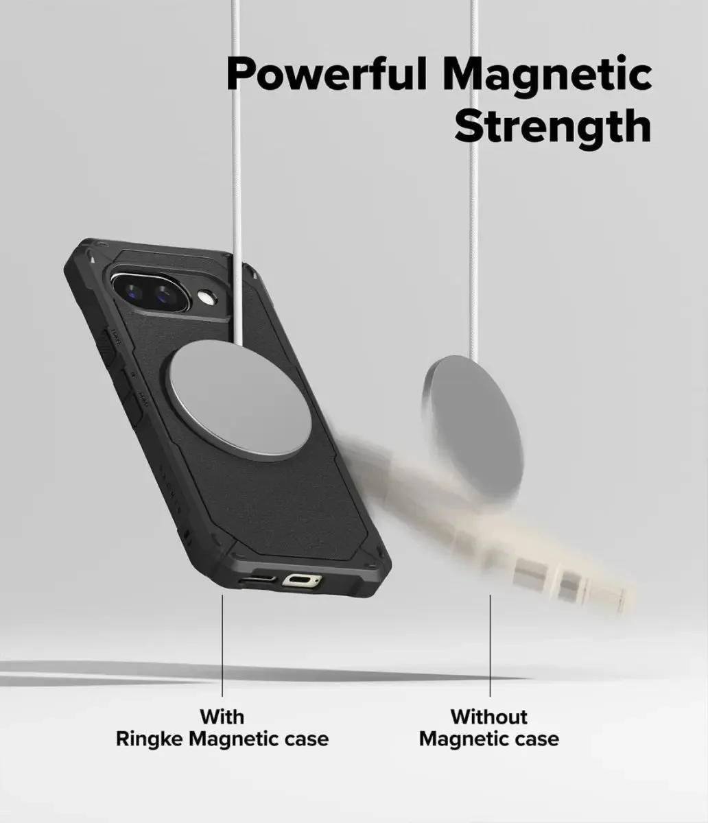 Ringke Rugged Gear Magnetic Hoesje Google Pixel 9a - MagSafe/Qi2 - Zwart - afbeelding 6 van 6