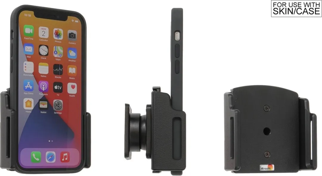 Brodit Passieve iPhone 15 Pro Houder 711368 - Zwart