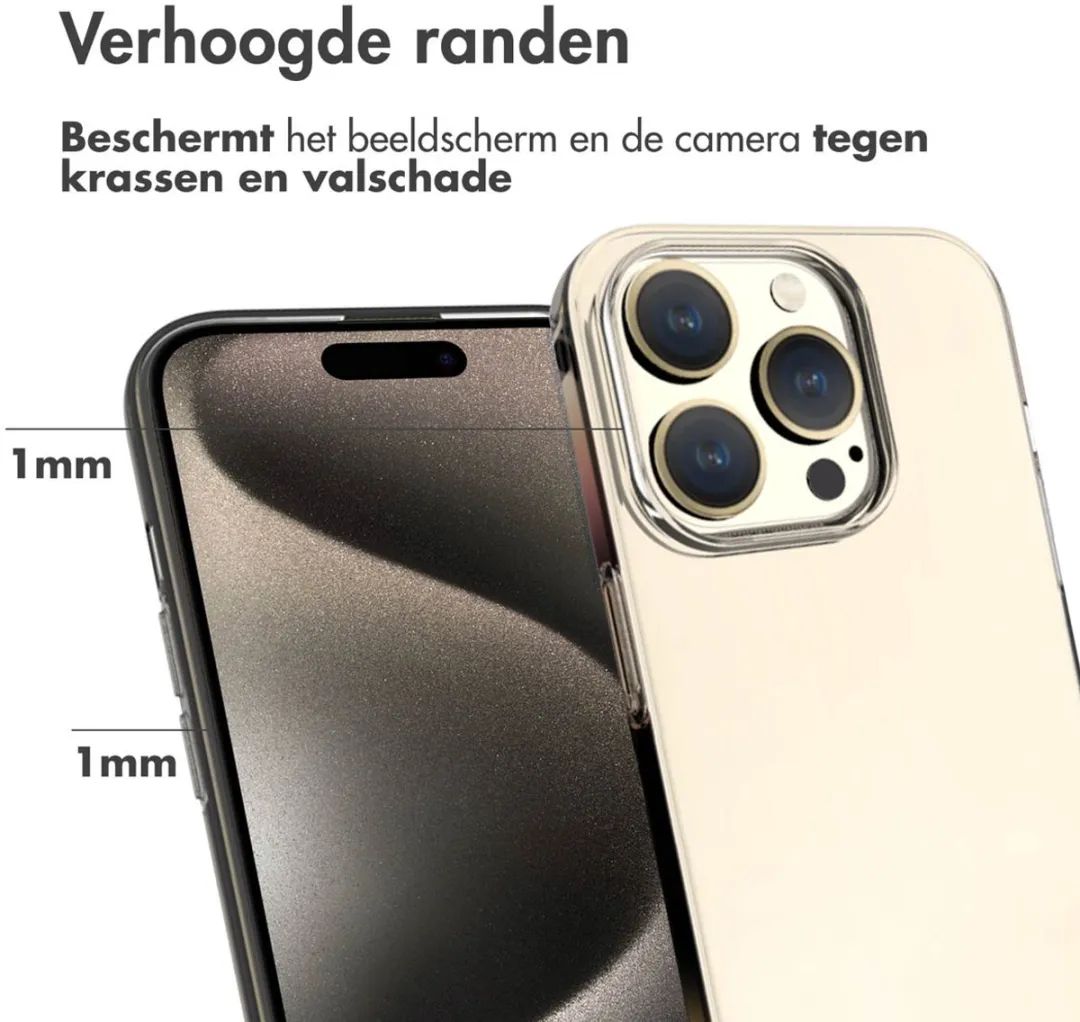 Accezz Hoesje iPhone 15 Pro Transparant