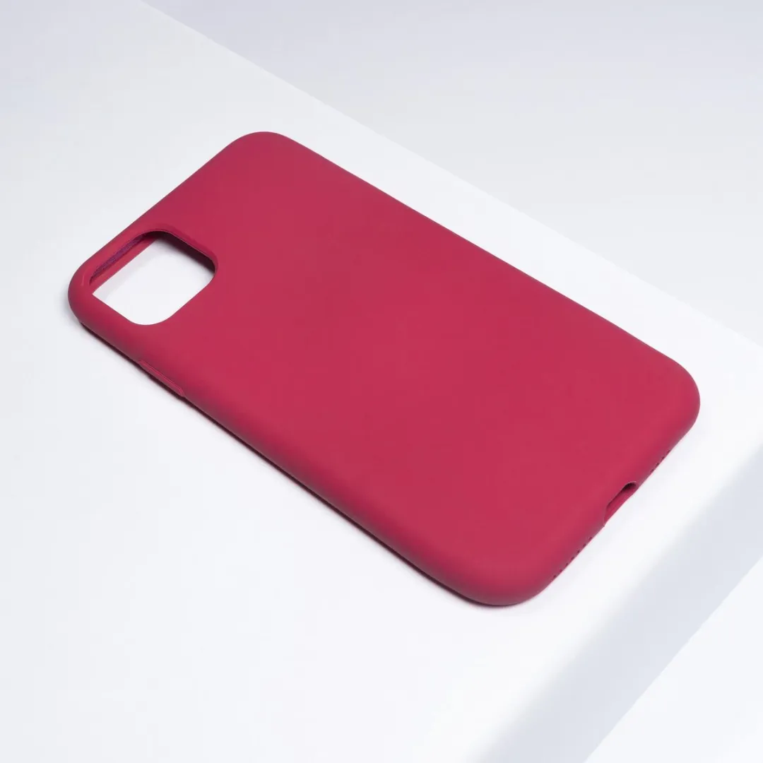 BMAX Siliconen Hoesje iPhone 11 Pro Max - Rood/Roze - BMAX72356326