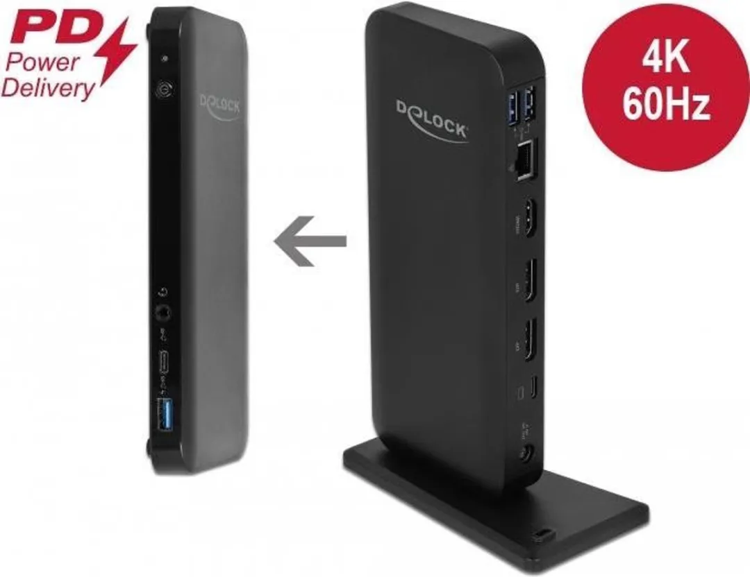 Delock 87746 USB-C Docking Station 4K - Zwart